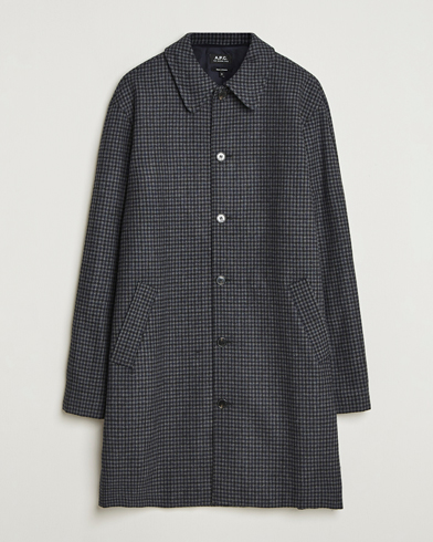 A.P.C. Paul Wool Houndstooth Coat Anthracite – Grey