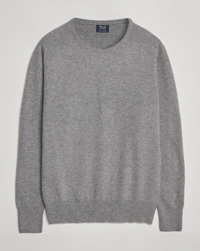 William Lockie Melrose Cashmere Crew Neck Grey – Grey