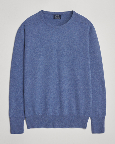 William Lockie Melrose Cashmere Crew Neck Blue – Blue