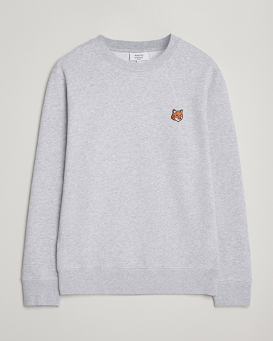 Maison Kitsuné Fox Head Sweatshirt Light Grey Melange – Grey