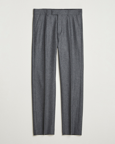 Tiger of Sweden Tommie Wool Pleated Pinstriped Trousers Silver – Grey