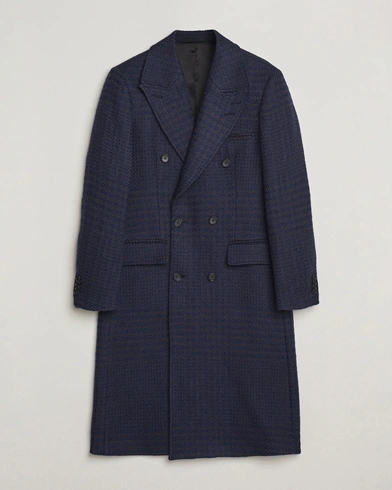 Tiger of Sweden Hennri Swedish Wool Double Breasted Coat Light Ink – Blue