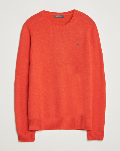 Morris Hertford Lambswool Merino Crew Neck Red – Red