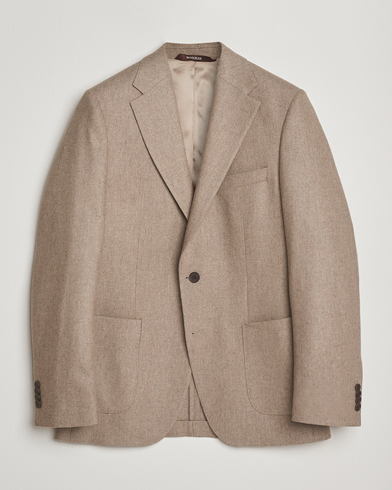 Morris Flannel Wool Blazer Khaki – Beige