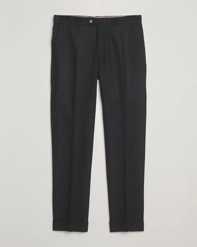 Morris Jack Flannel Trousers Black – Black