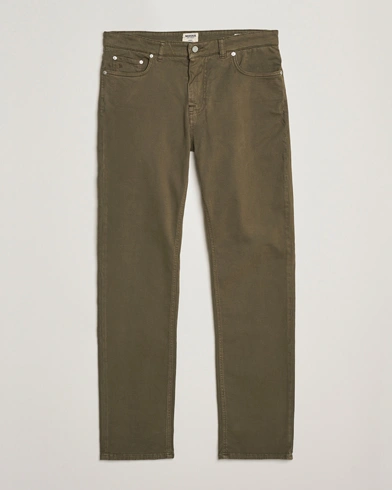 Morris James Brushed 5-Pocket Jeans Olive – Green