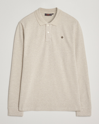 Morris Camden Long Sleeve Polo Shirt Khaki – Beige