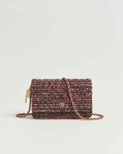 Chanel Pre-Owned Tweed Wallet On Chain Red – Red