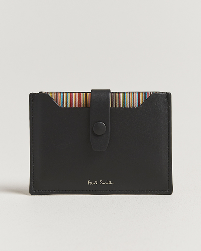 Paul Smith Signature Stripe Card Wallet Multi – Black
