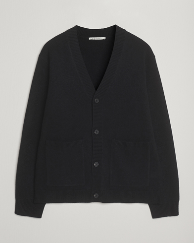 A Day's March Jarrow Lambswool Cardigan Black – Black