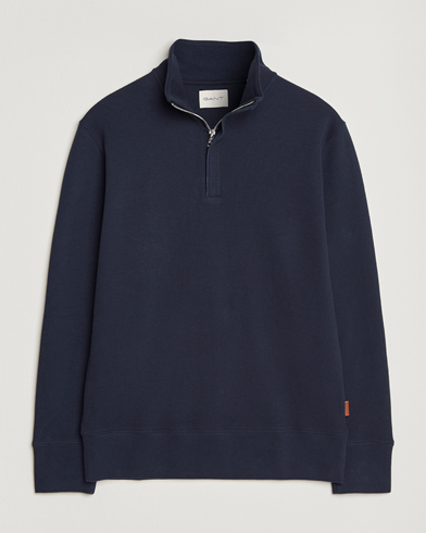 Gant Light Sacker Rib Half Zip Evening Blue – Blue