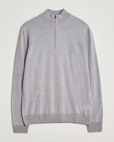 J.Lindeberg Kiyan Merino Half Zip Medium Grey Melange – Grey