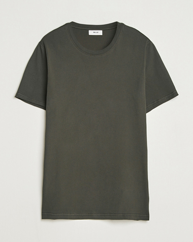 NN07 Percy Crew Neck T-Shirt Dark Army – Green