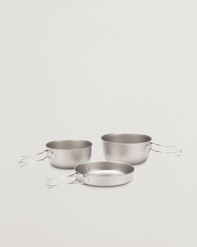 Snow Peak 3 Piece Cookset Titanium – Silver