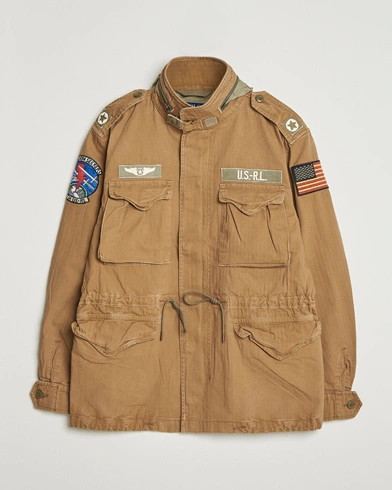 Polo Ralph Lauren Herringbone Field Patch Jacket Sandsurf – Beige
