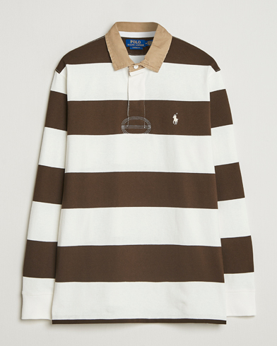 Polo Ralph Lauren Long Sleeve Rugby Sweater Dark Brown/Cream – Brown