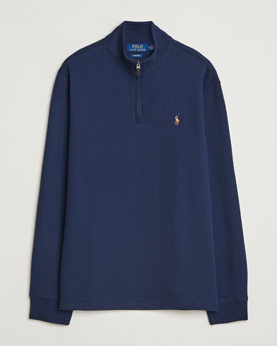 Polo Ralph Lauren Double Knitted Half Zip Cruise Navy – Blue