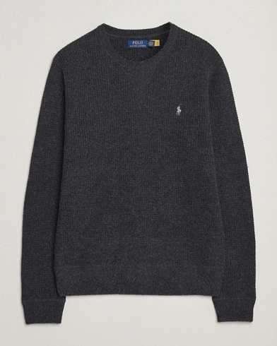Polo Ralph Lauren Cotton/Wool Pullover Dark Granite Heather – Grey