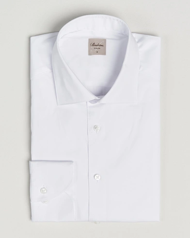 Stenströms Slimline Cotton Stretch Shirt White – White
