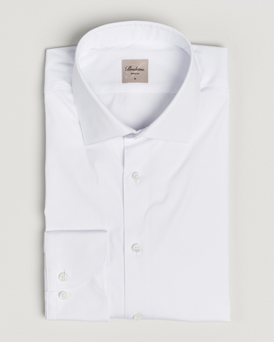 Stenströms Regular Fit Cotton Stretch Shirt White – White