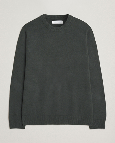Samsøe Samsøe Isak Knitted Crew Neck Dark Evergreen – Green