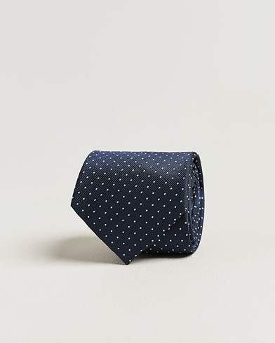 Brioni Jacquard Dot Silk Tie Navy – Blue