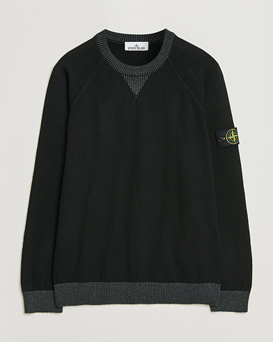 Stone Island Raw Hand Organic Cotton Raglan Crewneck Black – Black