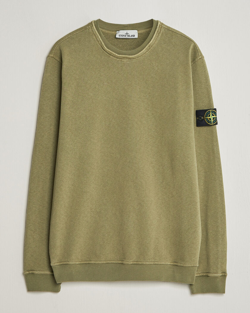 Stone Island Old Dyed Cotton Sweatshirt Military Green – Green
