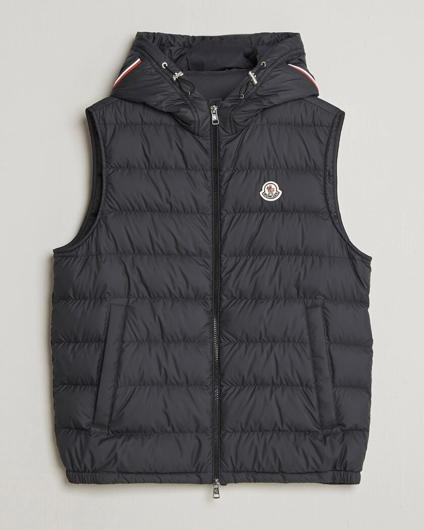 Moncler Marseillan Hooded Down Vest Black – Black