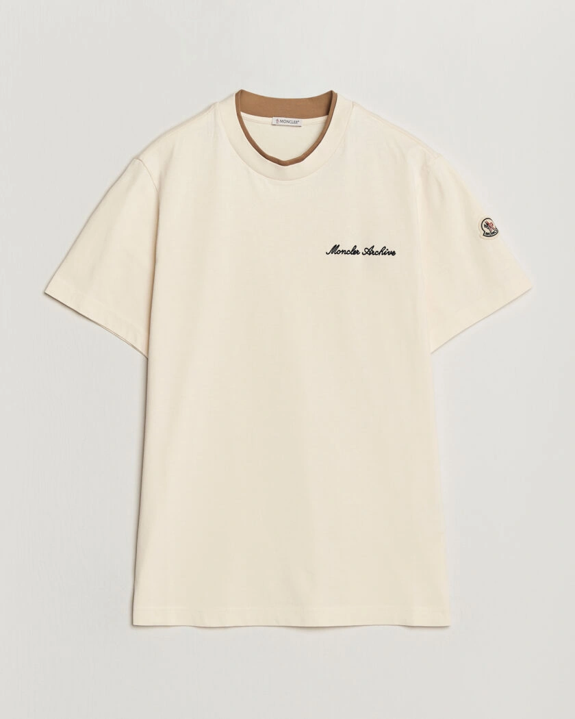 Moncler Signature Logo T-Shirt Off White – White