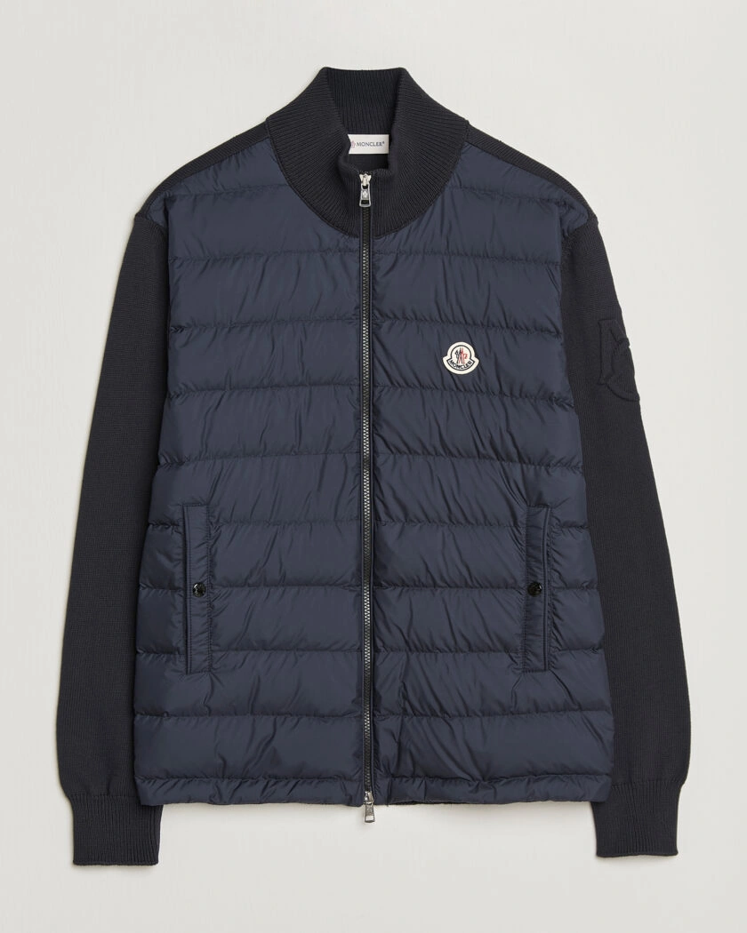 Moncler Hybrid Zip Cardigan Navy – Blue