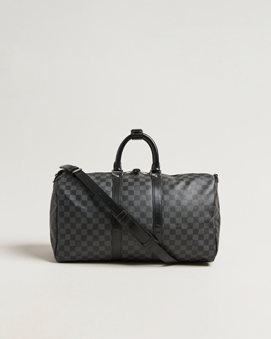 Louis Vuitton Pre-Owned Keepall Bandouliére 45 Damier Graphite – Grey