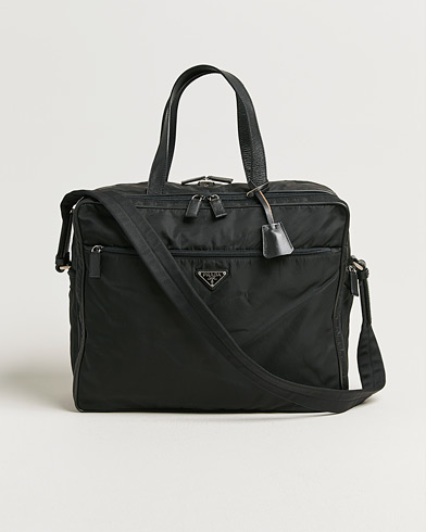 Prada Pre-Owned Tessuto Nylon Document Bag Black – Black
