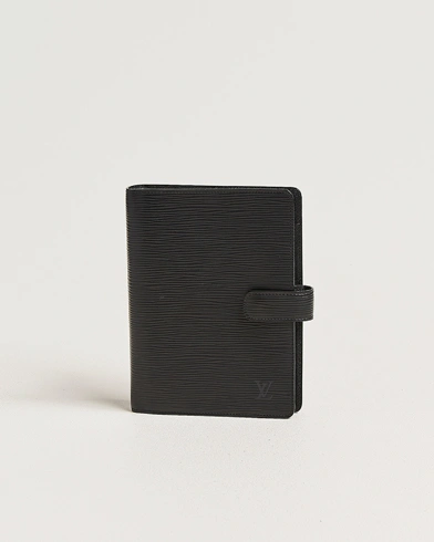 Louis Vuitton Pre-Owned Medium Ring Agenda Cover Epi Leather Black – Black