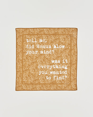 Massimo Alba Printed Cotton Voile Hankerchief Bronze – Brown