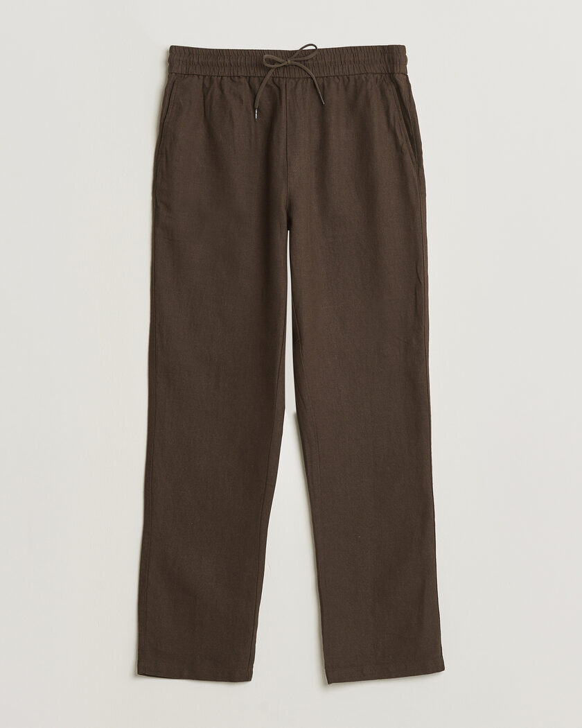 LES DEUX Patrick Heavy Linen/Cotton Pants Brown – Brown