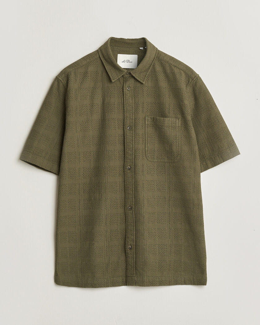 LES DEUX Charlie Short Sleeve Shirt Olive Night – Green