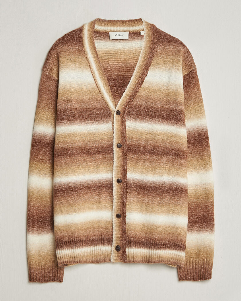 LES DEUX Boston Gradient Knitted Cardigan Teak Brown – Brown