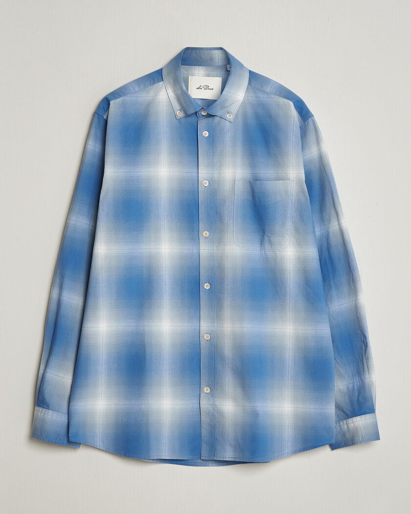 LES DEUX Kent Shadowcheck Shirt Palace Blue – Blue