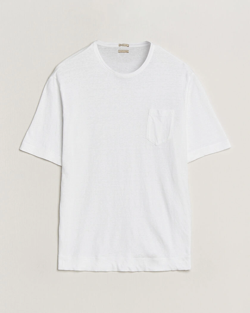 Massimo Alba Panarea Cotton/Linen T-Shirt White – White