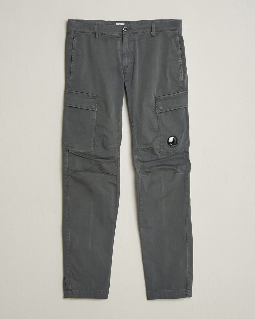 C.P. Company Satin Stretch Cargo Pants Dark Grey – Green