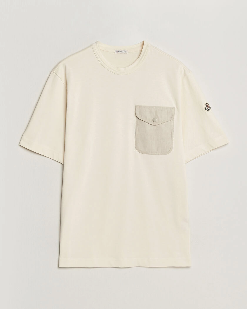 Moncler Oversize Pocket T-Shirt Off White – White