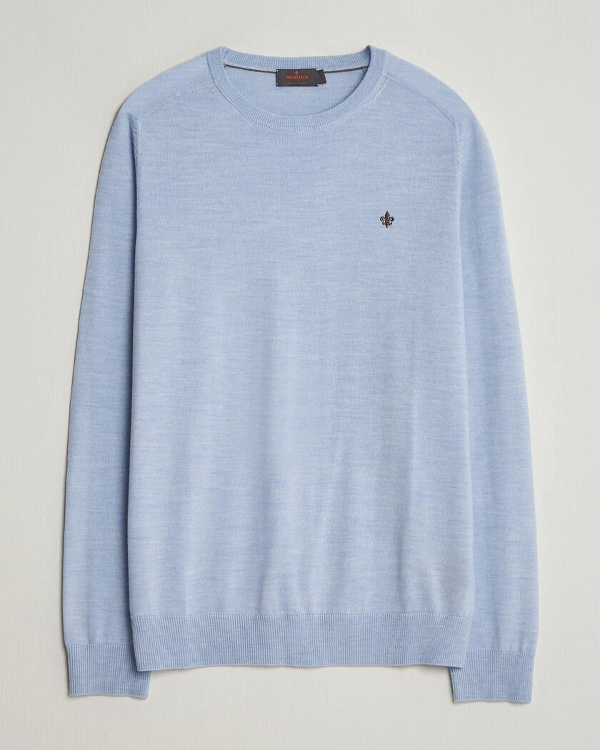 Morris Merino Oneck Light Blue – Blue