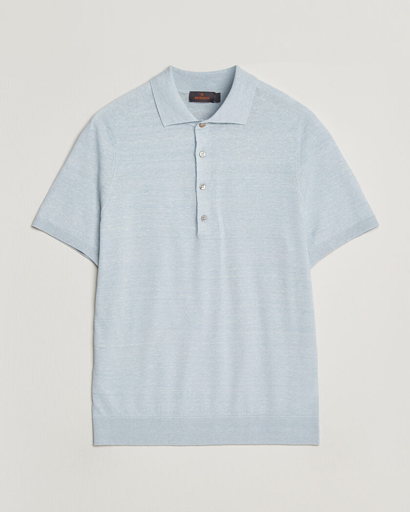 Morris Colin Short Sleeve Polo Shirt Light Blue – Blue