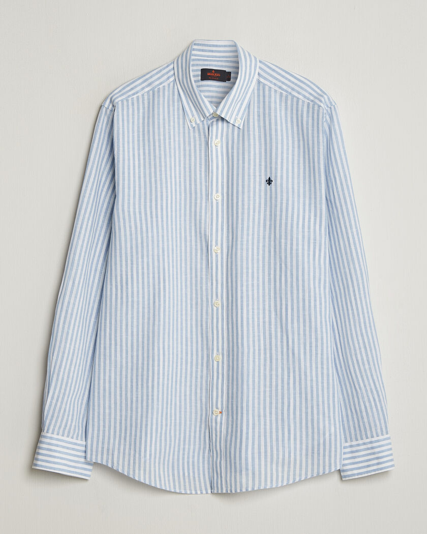 Morris Douglas Striped Linen Shirt Blue/White – Multi-colour