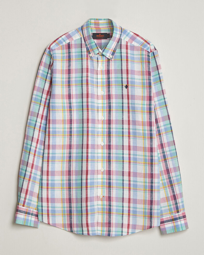 Morris Preppy Check Linen Shirt Multi – Multi-colour
