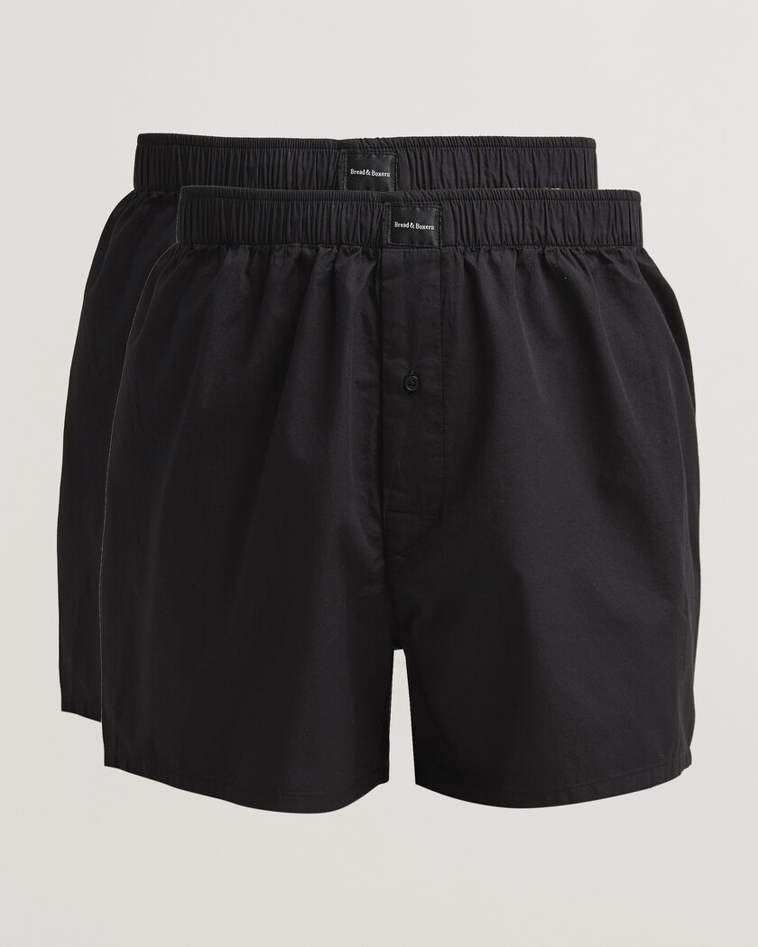 Bread & Boxers 2-Pack Boxer Shorts Black – Black