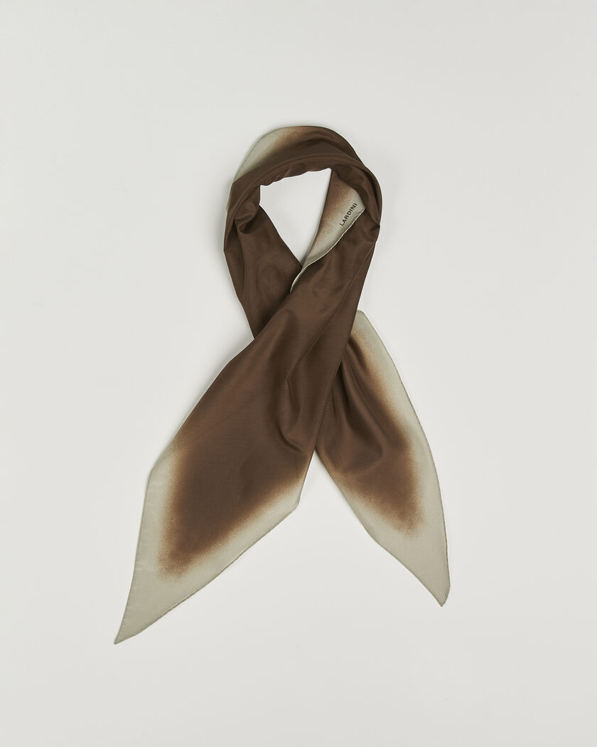 Lardini Cotton/Silk Scarf Brown – Brown
