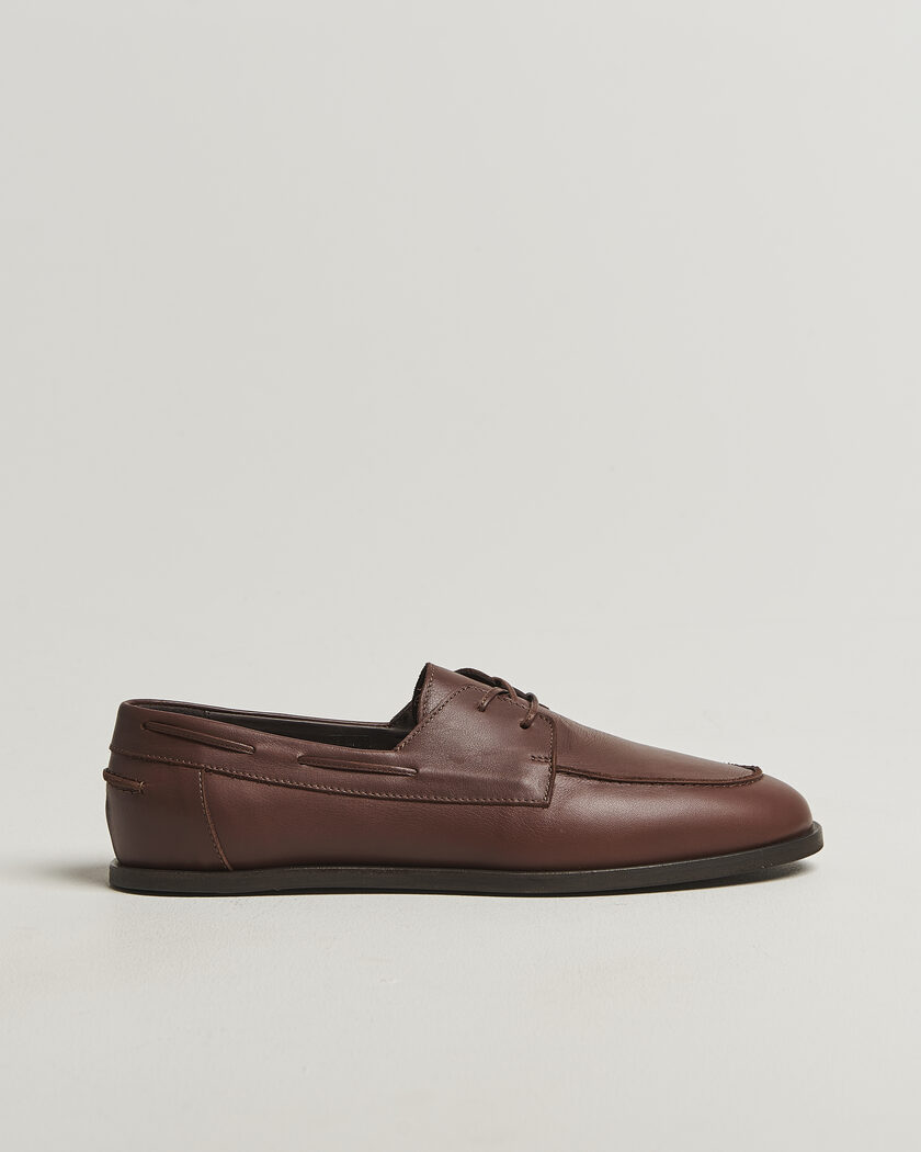 Lardini Orfeo Leather Boat Shoe Brown – Brown