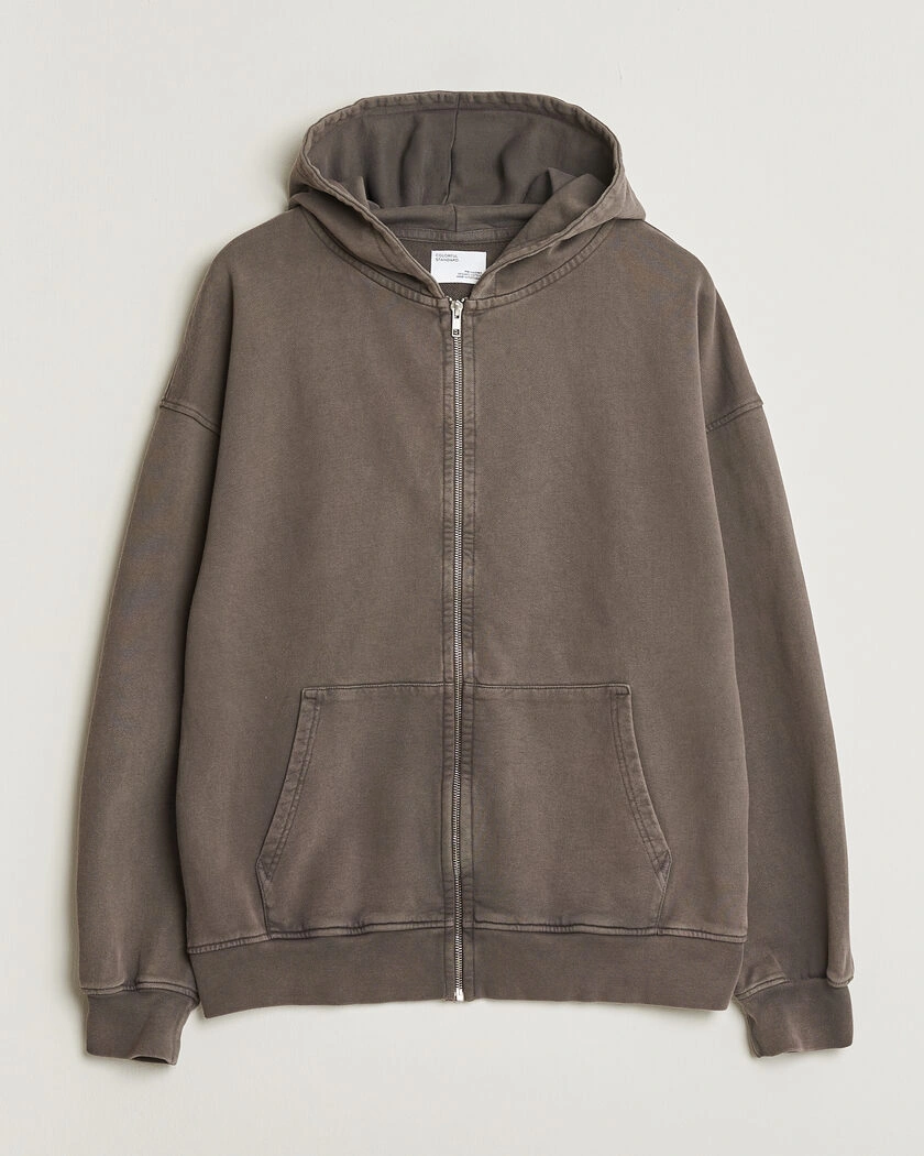 Colorful Standard Classic Organic Full Zip Hoodie Faded Mud – Brown